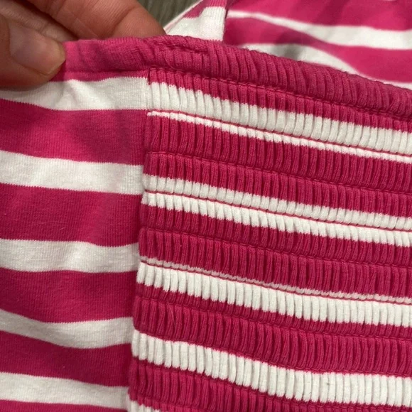 NWT OLD NAVY Pink White [ TALL ] Striped Dress MED TALL - Picture 5 of 10